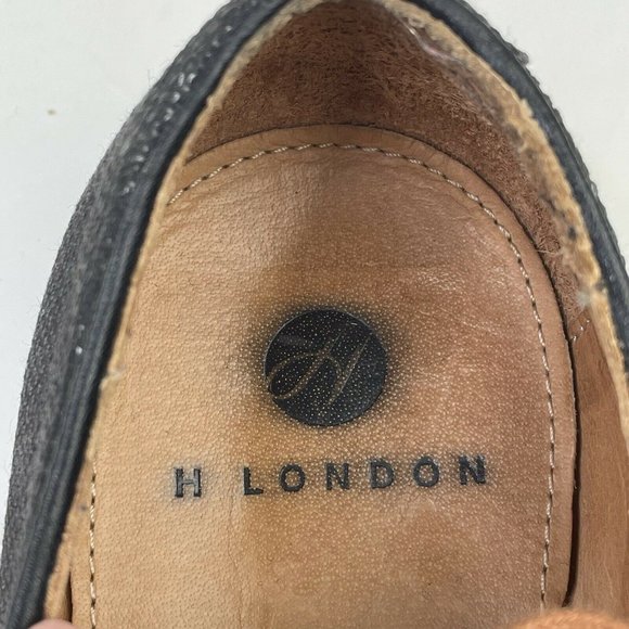 H London by Hudson woven Oxfords black mens sz 41 US 8 Lace Up main image 5